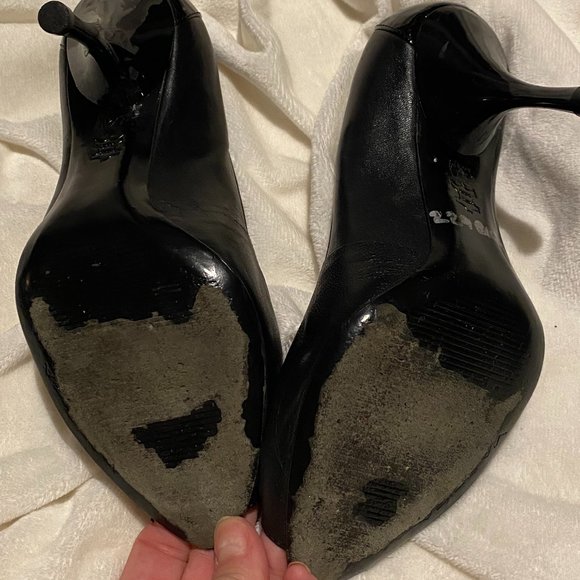 Via Spia black peep-toe pump - sz 7.5 - Picture 3 of 12